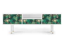 Móvel De Tv* Mueble de TV - 170х59х41 cm - T6 - Green Flower, Branco Bege
