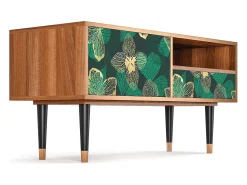 Móvel De Tv* Mueble de TV - 115х59х48 cm - T3 - Green Flower, Nogueira Castanho