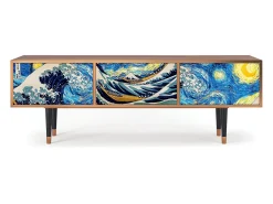 Móvel De Tv| Mueble de TV - 170х59х48 cm - T4 - Great Wave, Nogueira Castanho