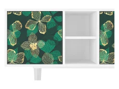 Sale Mueble de TV - 150х69х41 cm - T5 - Green Flower, Branco Bege
