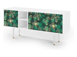 Sale Mueble de TV - 150х69х41 cm - T5 - Green Flower, Branco Bege