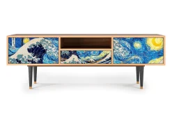 Móvel De Tv| Mueble de TV - 170х59х41 cm - T6 - Great Wave, Nogueira Castanho