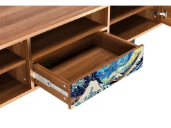 Móvel De Tv| Mueble de TV - 170х59х41 cm - T6 - Great Wave, Nogueira Castanho