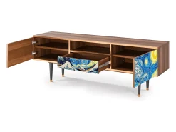 Móvel De Tv| Mueble de TV - 170х59х41 cm - T6 - Great Wave, Nogueira Castanho