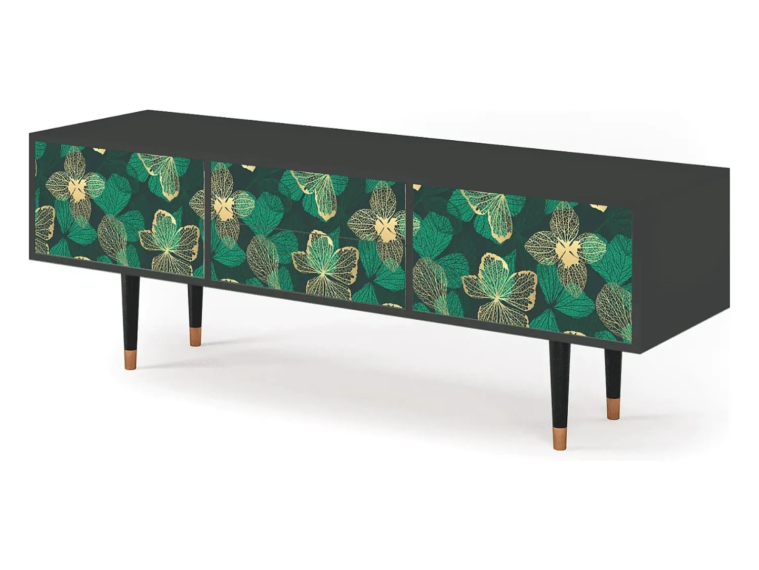 Mueble de TV - 170х59х48 cm - T4 - Green Flower, Antracite^ Móvel De Tv