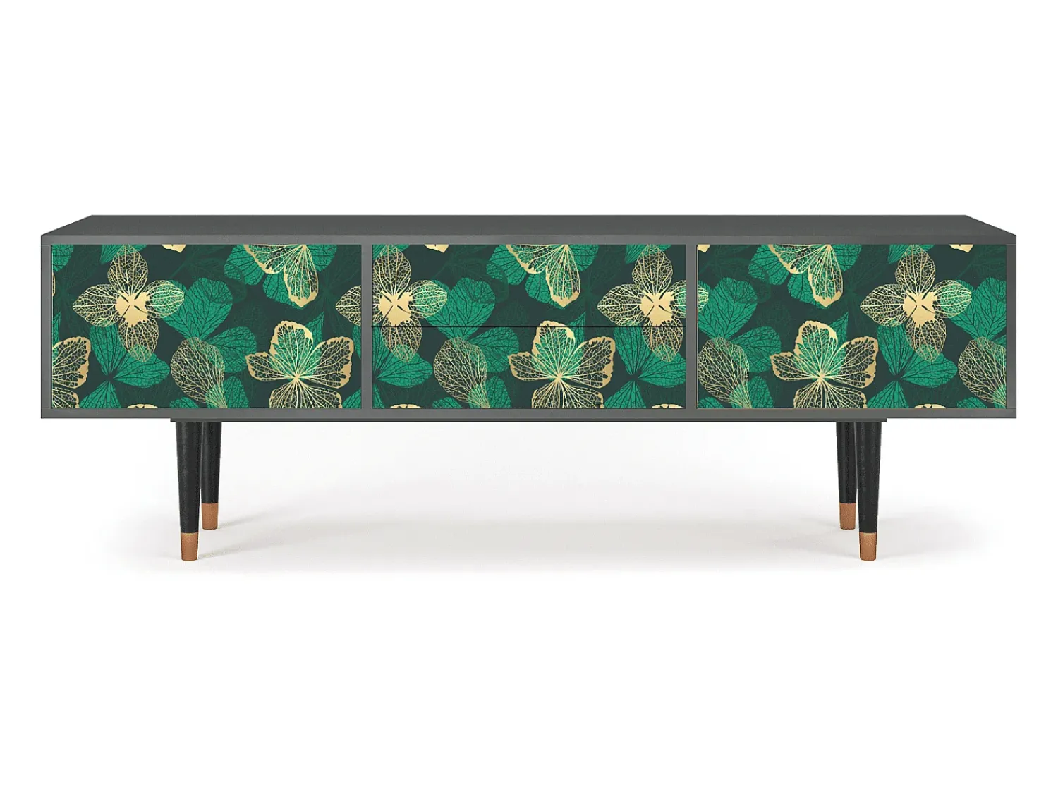 Mueble de TV - 170х59х48 cm - T4 - Green Flower, Antracite^ Móvel De Tv