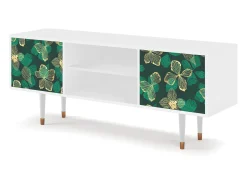 Móvel De Tv* Mueble de TV - 170х69х48 cm - T2 - Green Flower, Branco Bege