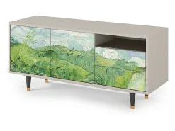 Móvel De Tv* Mueble de TV - 125х56х41 cm - T7 - Green Wheat Fields, Areia Bege