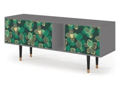 Mueble de TV - 170х69х48 cm - T1 - Green Flower, Cinza^ Móvel De Tv