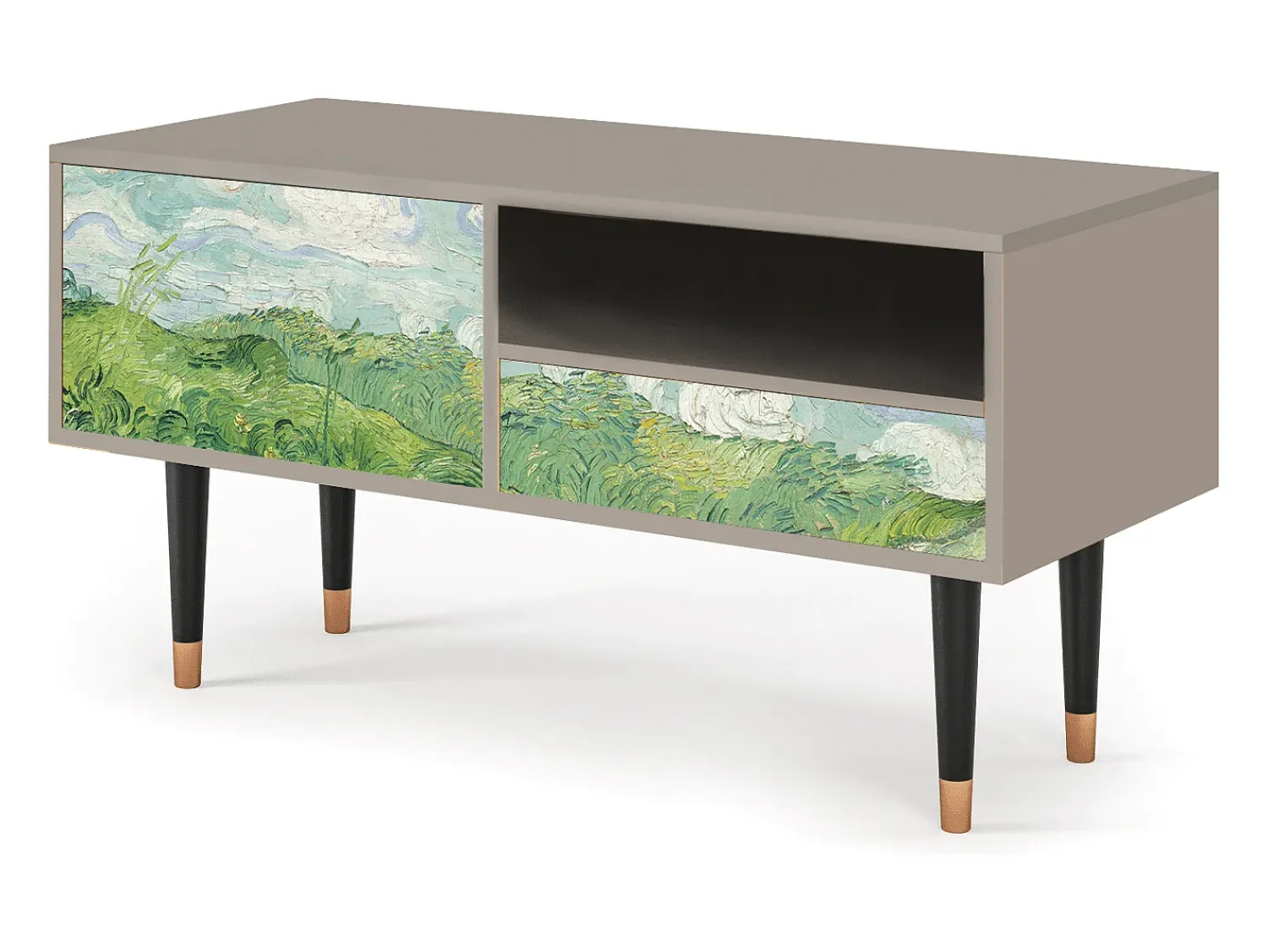Hot Mueble de TV - 115х59х48 cm - T3 - Green Wheat Fields, Areia Bege