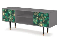 Discount Mueble de TV - 170х69х48 cm - T2 - Green Flower, Cinza Cinzento