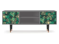 Discount Mueble de TV - 170х69х48 cm - T2 - Green Flower, Cinza Cinzento
