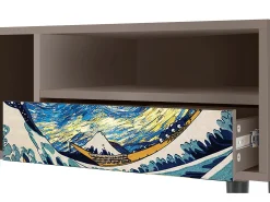 Discount Mueble de TV - 115х59х48 cm - T3 - Great Wave, Latte Bege
