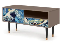 Discount Mueble de TV - 115х59х48 cm - T3 - Great Wave, Latte Bege