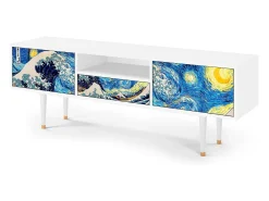 Mueble de TV - 170х59х41 cm - T6 - Great Wave, Branco^ Móvel De Tv