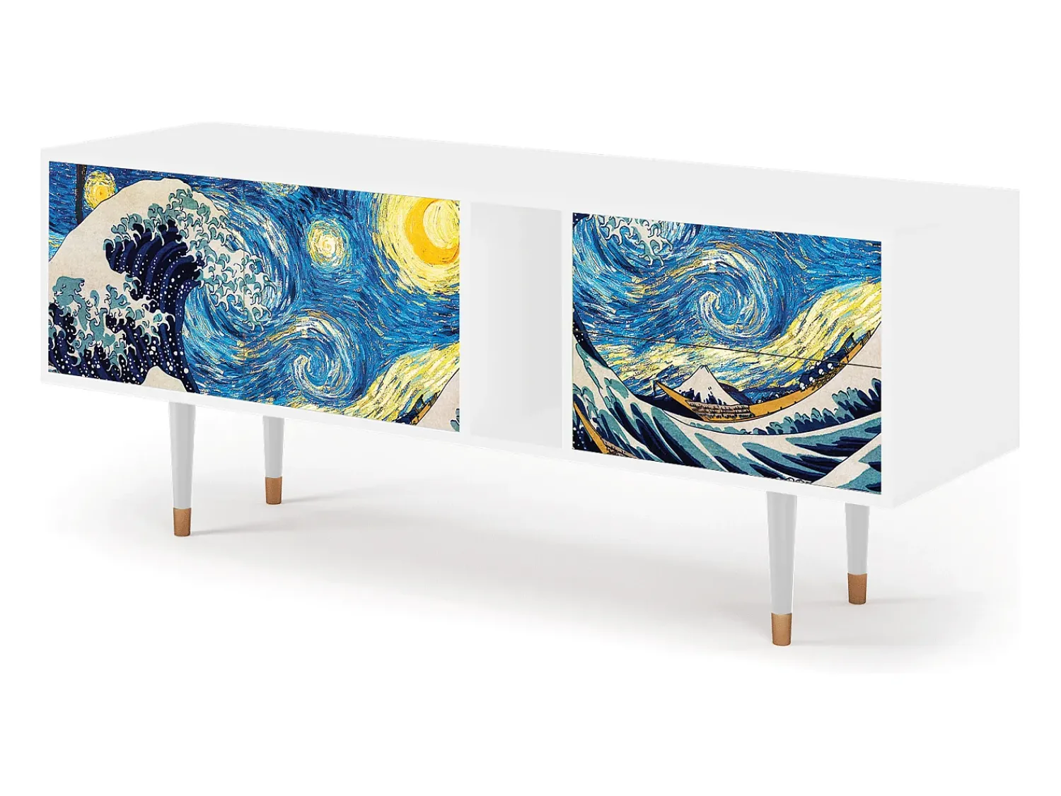 Mueble de TV - 170х69х48 cm - T1 - Great Wave, Branco^ Móvel De Tv