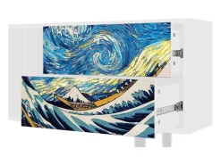 Mueble de TV - 170х69х48 cm - T1 - Great Wave, Branco^ Móvel De Tv