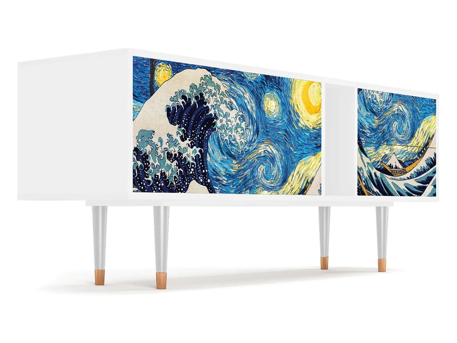 Mueble de TV - 170х69х48 cm - T1 - Great Wave, Branco^ Móvel De Tv