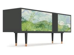 Móvel De Tv* Mueble de TV - 170х69х48 cm - T1 - Green Wheat Fields, Antracite Cinza antracite