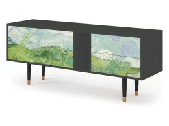 Móvel De Tv* Mueble de TV - 170х69х48 cm - T1 - Green Wheat Fields, Antracite Cinza antracite