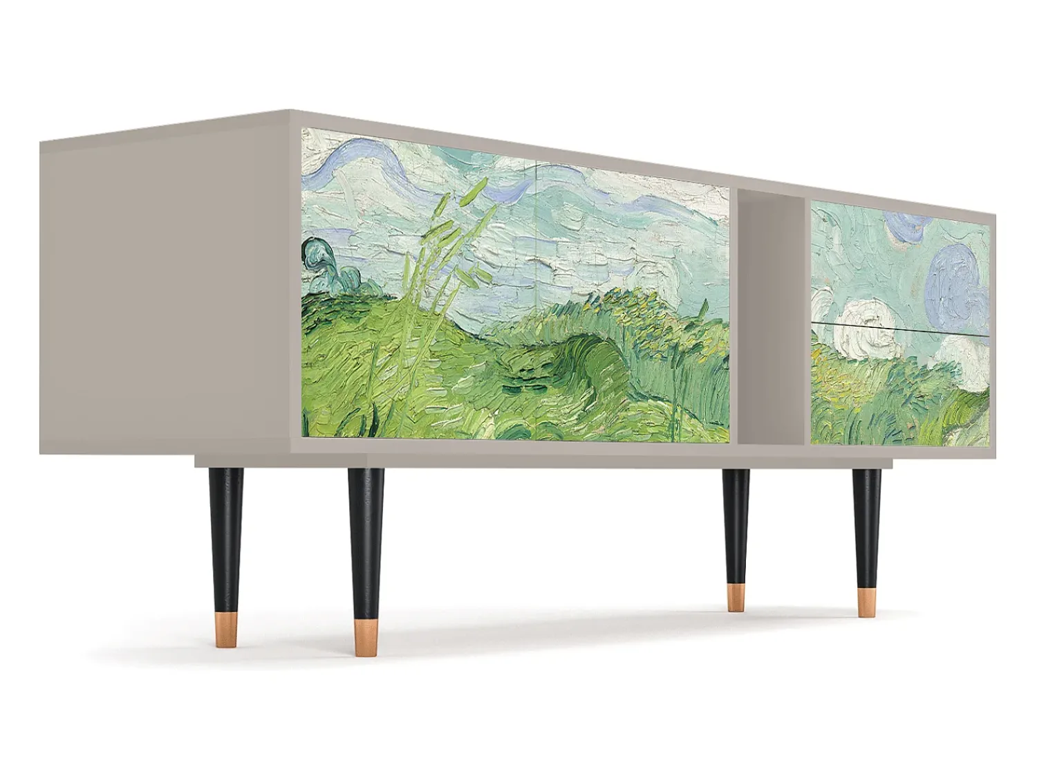 Mueble de TV - 170х69х48 cm - T1 - Green Wheat Fields, Areia^ Móvel De Tv