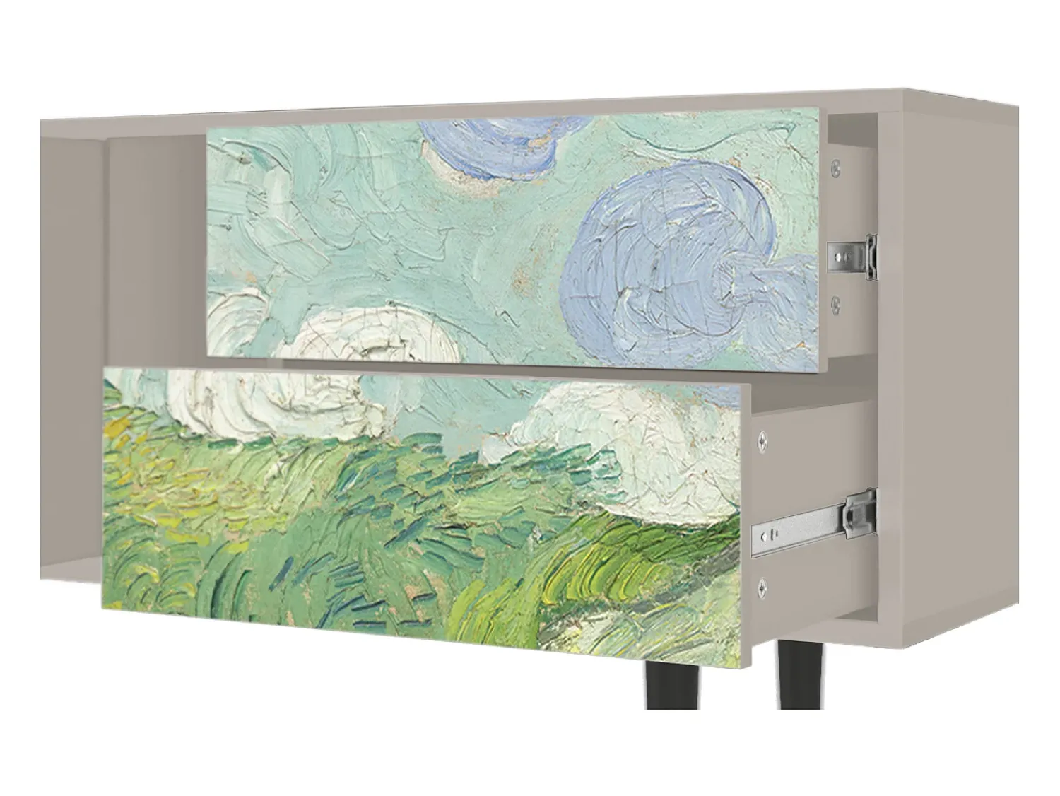 Mueble de TV - 170х69х48 cm - T1 - Green Wheat Fields, Areia^ Móvel De Tv