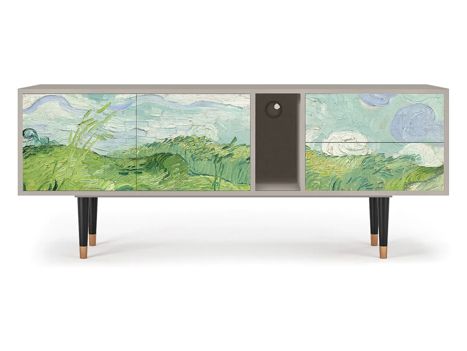 Mueble de TV - 170х69х48 cm - T1 - Green Wheat Fields, Areia^ Móvel De Tv