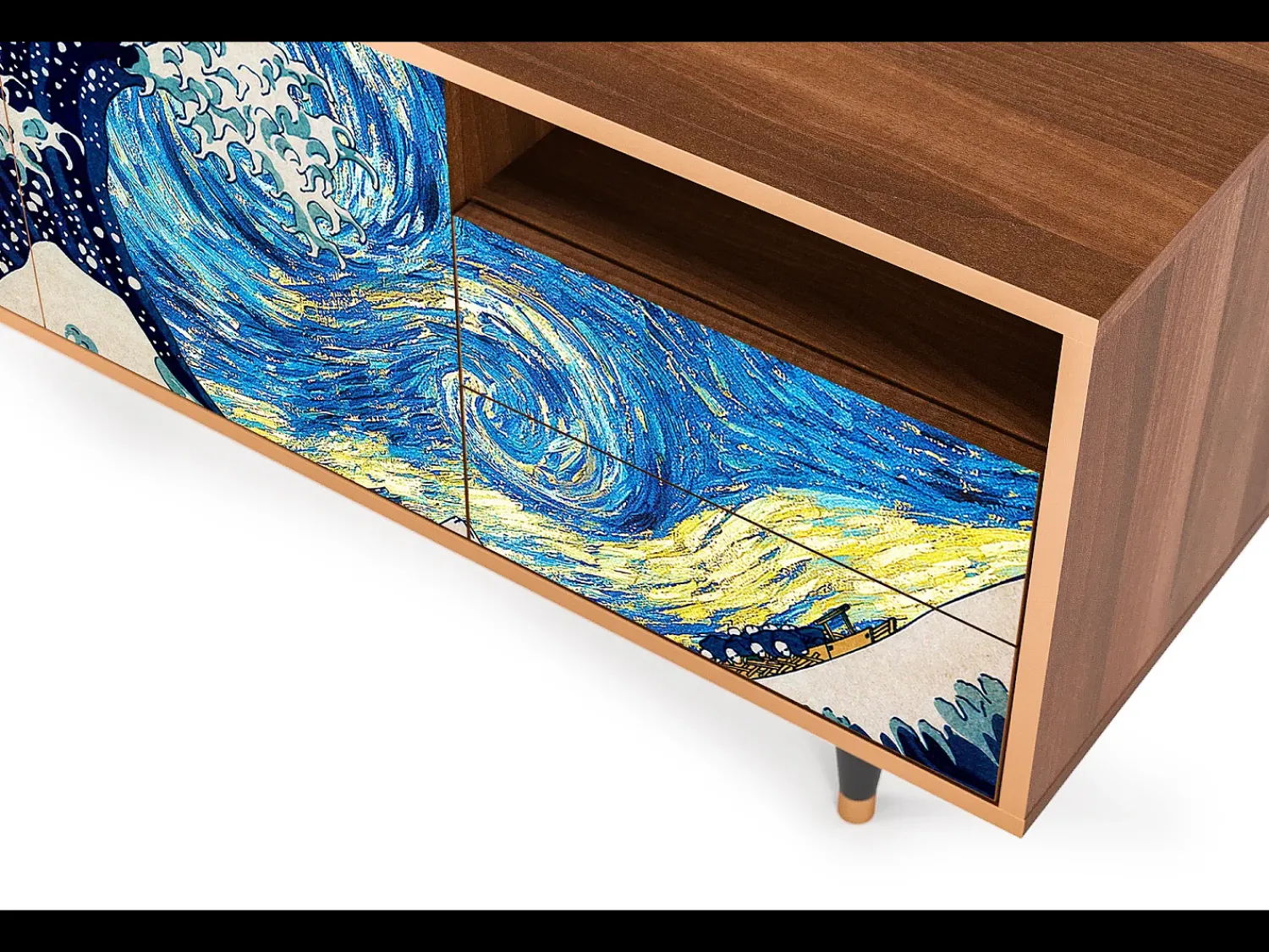 Discount Mueble de TV - 125х56х41 cm - T7 - Great Wave, Nogueira Castanho