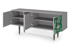 Mueble de TV - 150х69х41 cm - T5 - Green Flower, Cinza^ Móvel De Tv