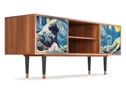 Best Mueble de TV - 170х69х48 cm - T2 - Great Wave, Nogueira Castanho