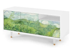 Best Mueble de TV - 125х56х41 cm - T7 - Green Wheat Fields, Branco Bege