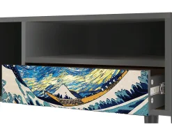 Móvel De Tv| Mueble de TV - 115х59х48 cm - T3 - Great Wave, Antracite Cinza antracite
