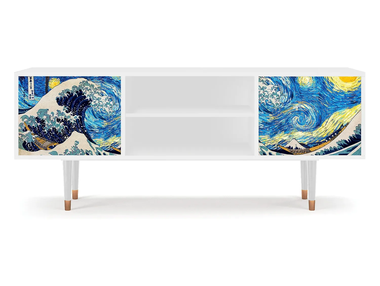 Móvel De Tv* Mueble de TV - 170х69х48 cm - T2 - Great Wave, Branco Bege