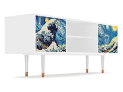 Móvel De Tv* Mueble de TV - 170х69х48 cm - T2 - Great Wave, Branco Bege