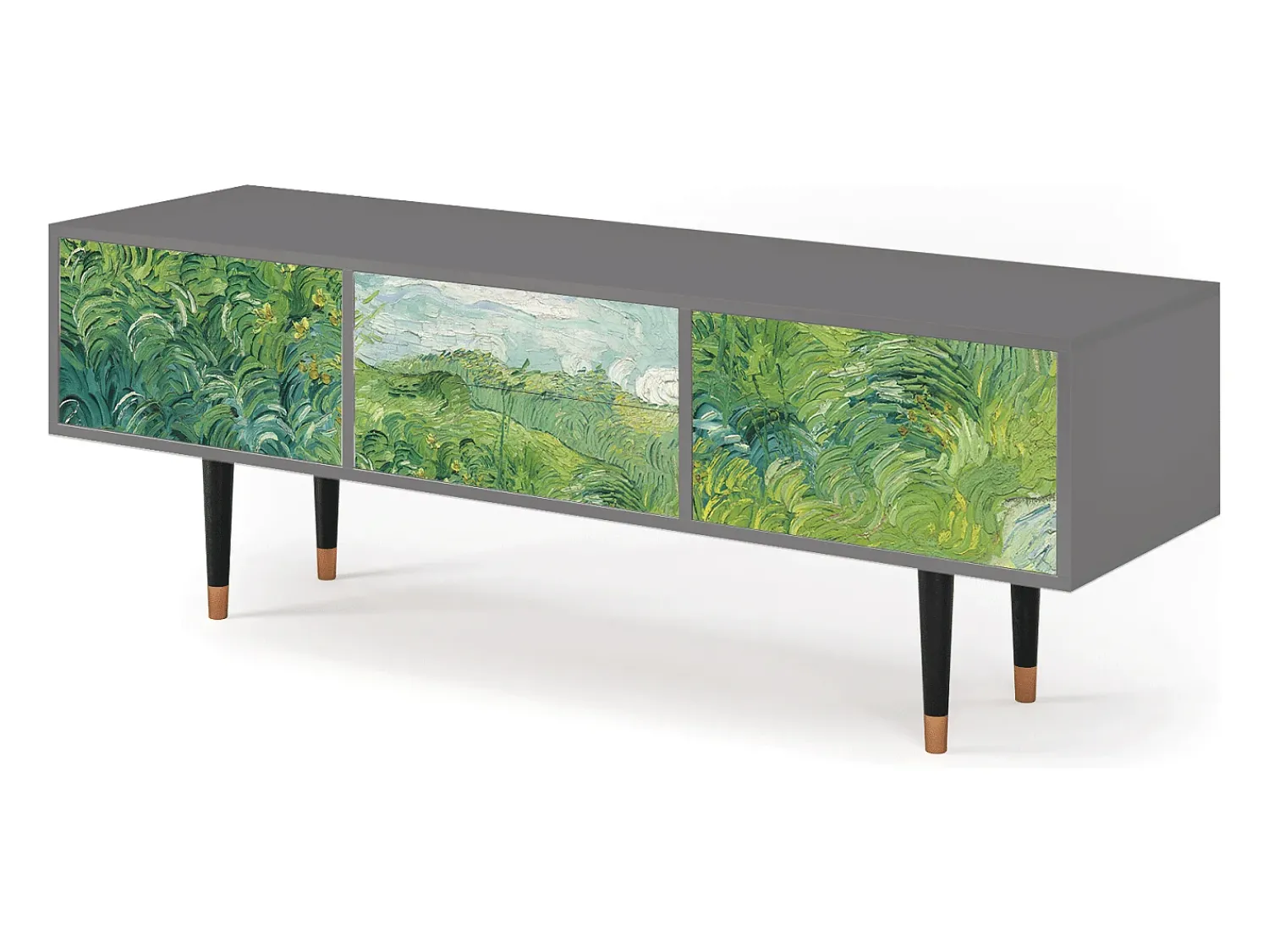 Hot Mueble de TV - 170х59х48 cm - T4 - Green Wheat Fields, Cinza Cinzento