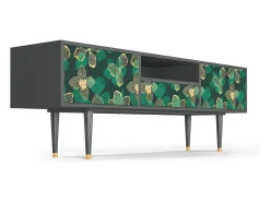 New Mueble de TV - 170х59х41 cm - T6 - Green Flower, Antracite Cinza antracite