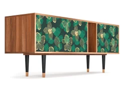 Móvel De Tv| Mueble de TV - 170х69х48 cm - T1 - Green Flower, Nogueira Castanho