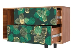 Móvel De Tv| Mueble de TV - 170х69х48 cm - T1 - Green Flower, Nogueira Castanho