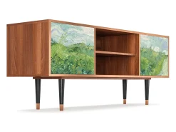 Hot Mueble de TV - 170х69х48 cm - T2 - Green Wheat Fields, Nogueira Castanho