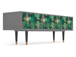 Móvel De Tv| Mueble de TV - 170х59х48 cm - T4 - Green Flower, Cinza Cinzento