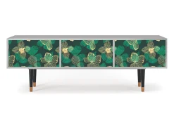 Móvel De Tv| Mueble de TV - 170х59х48 cm - T4 - Green Flower, Cinza Cinzento