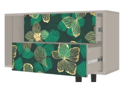 Móvel De Tv* Mueble de TV - 170х69х48 cm - T1 - Green Flower, Areia Bege