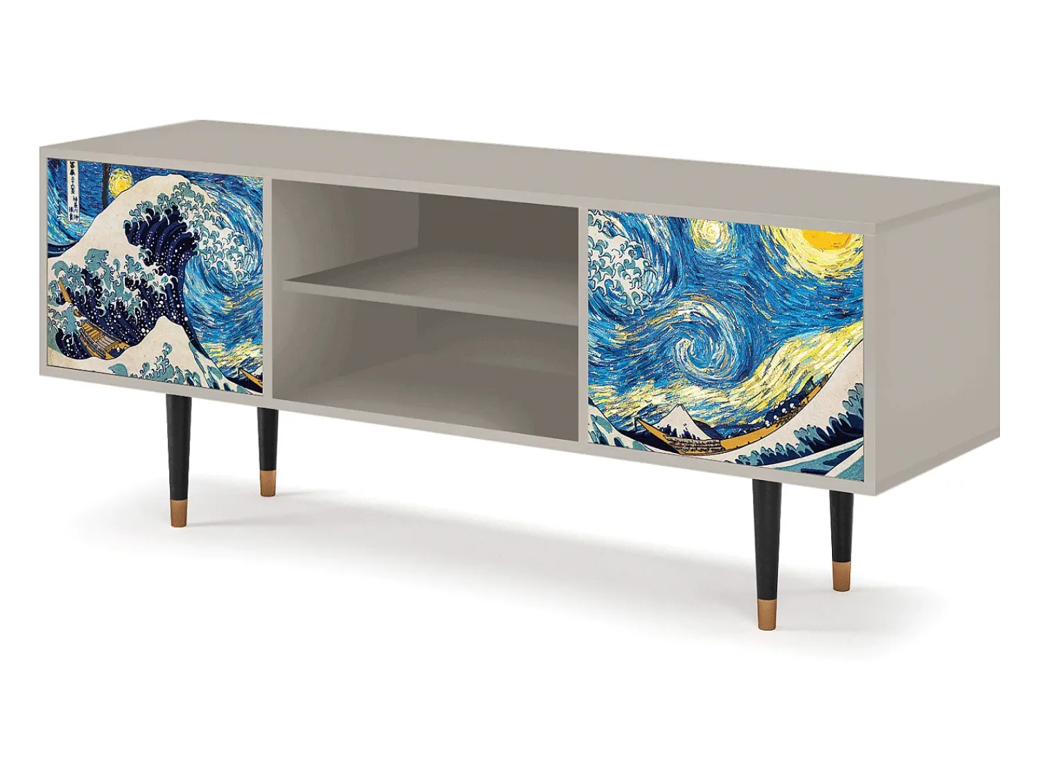 Móvel De Tv* Mueble de TV - 170х69х48 cm - T2 - Great Wave, Areia Bege
