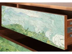 Móvel De Tv* Mueble de TV - 170х59х48 cm - T4 - Green Wheat Fields, Nogueira Castanho