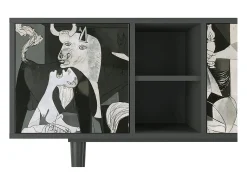 Mueble de TV - 150х69х41 cm - T5 - Guernica by Picasso, Antracite^ Móvel De Tv