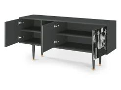 Mueble de TV - 150х69х41 cm - T5 - Guernica by Picasso, Antracite^ Móvel De Tv