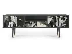Outlet Mueble de TV - 170х59х41 cm - T6 - Guernica by Picasso, Antracite Cinza antracite