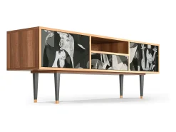 Sale Mueble de TV - 170х59х41 cm - T6 - Guernica by Picasso, Nogueira Castanho