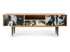Sale Mueble de TV - 170х59х41 cm - T6 - Guernica by Picasso, Nogueira Castanho