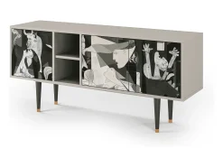 Mueble de TV - 150х69х41 cm - T5 - Guernica by Picasso, Areia^ Móvel De Tv